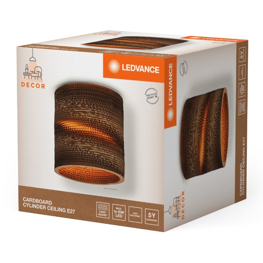 Ledvance - Plafonsko svetlo DECOR CARDBOARD 1xE27/15W/230V prečnik 25 cm