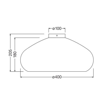 Ledvance - Plafonsko svetlo DECOR CARDBOARD 1xE27/15W/230V prečnik 40 cm