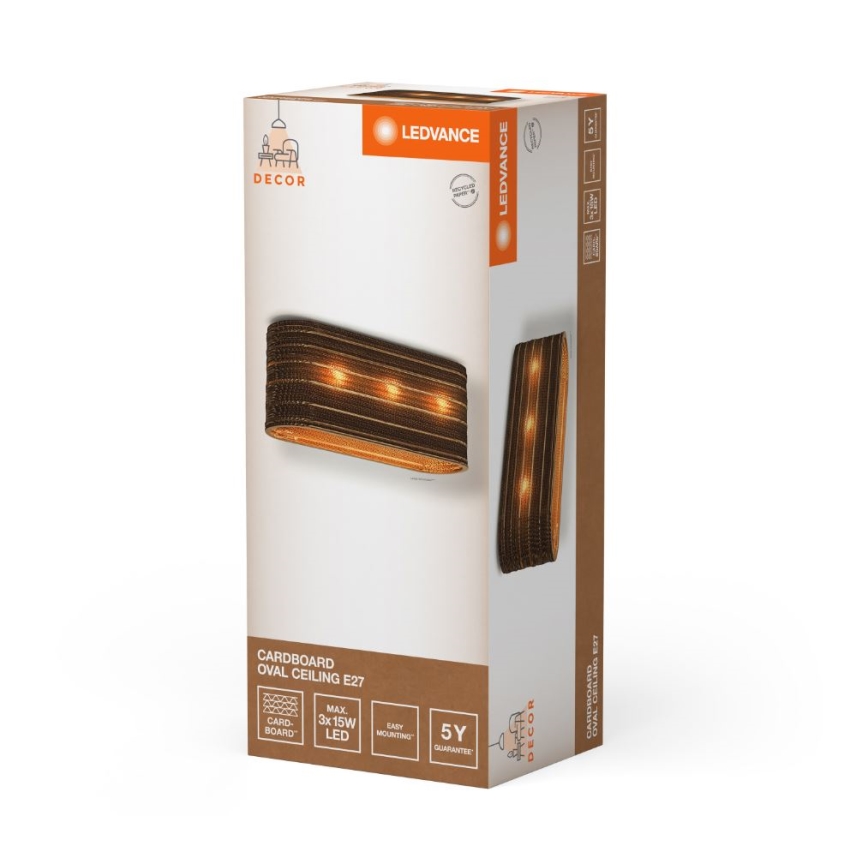 Ledvance - Plafonsko svetlo DECOR CARDBOARD 3xE27/15W/230V