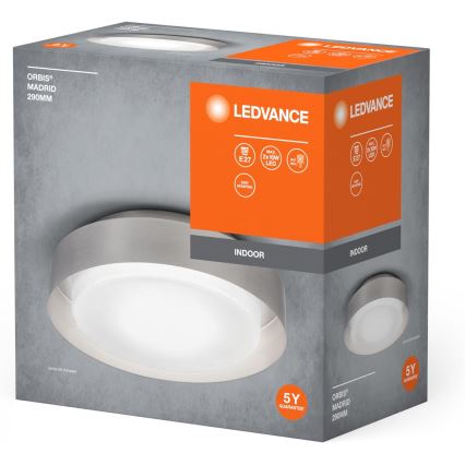 Ledvance - Plafonsko svetlo ORBIS MADRID 2xE27/10W/230V mat hrom