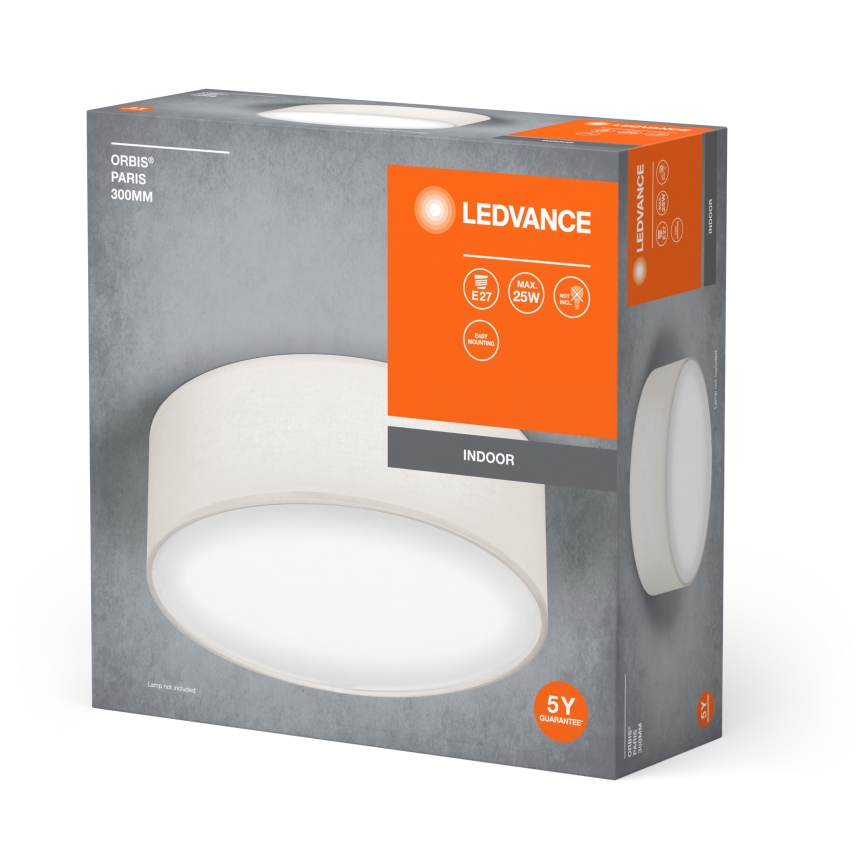 Ledvance - Plafonsko svetlo ORBIS PARIS 1xE27/25W/230V krem boje
