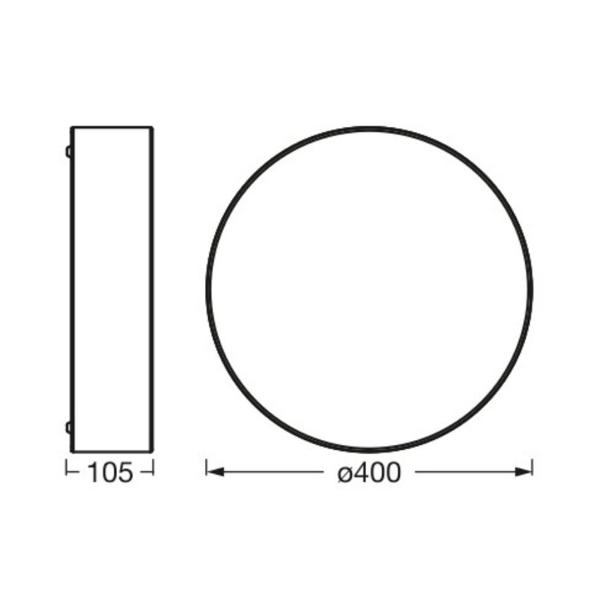 Ledvance - Plafonsko svetlo ORBIS PARIS 2xE27/25W/230V crna