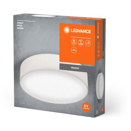 Ledvance - Plafonsko svetlo ORBIS PARIS 3xE27/25W/230V krem boje