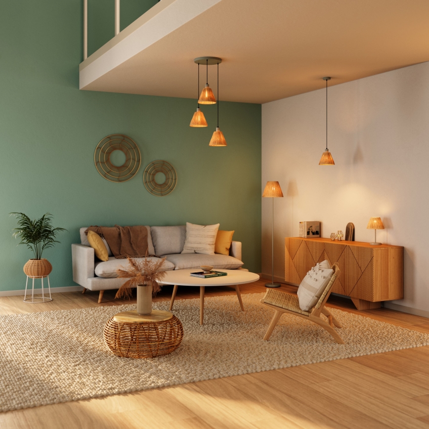 Ledvance - Podna lampa DECOR RAFFIA 1xE27/15W/230V rafija