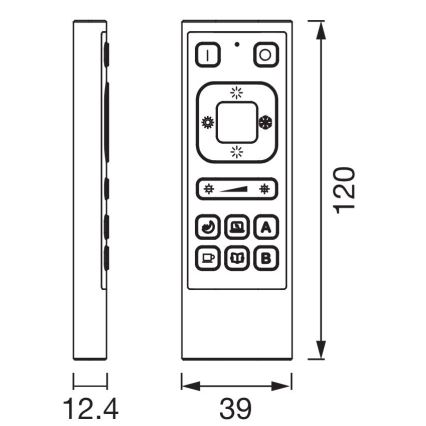 Ledvance – SMART+ Wi‑Fi daljinski upravljač, 6600 mAh, crne boje