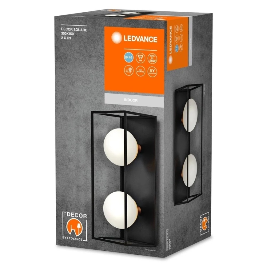Ledvance - Spoljašnja zidna svetiljka DECOR SQUARE 2xG9/28W/230V IP44