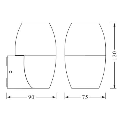 Ledvance - Spoljašnje zidno svetlo CANNON 1xGU10/35W/230V IP44