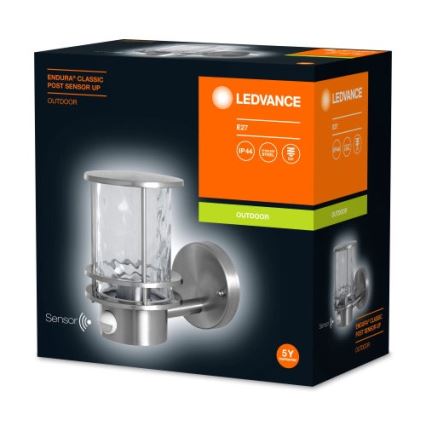 Ledvance - Spoljašnje zidno svetlo sa senzorom ENDURA 1xE27/60W/230V IP44