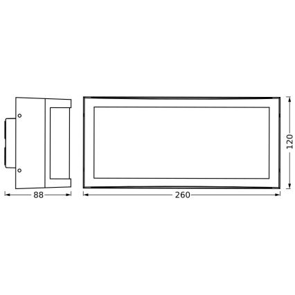 Ledvance - Spoljno zidno svetlo CUADRA 1xE27/40W/230V IP65