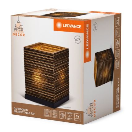 Ledvance - Stona lampa DECOR CARDBOARD 1xE27/15W/230V 20x20 cm