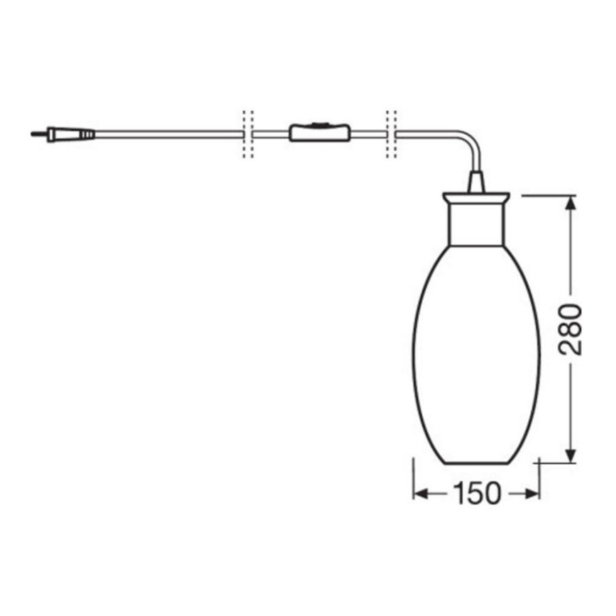 Ledvance - Stona lampa GRAPE 1xE27/40W/230V narandžasta