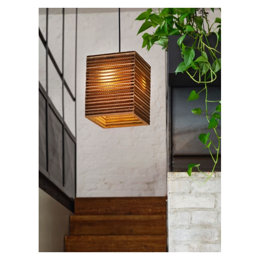Ledvance - Viseća lampa na kablu DECOR CARDBOARD 1xE27/15W/230V 25x25 cm