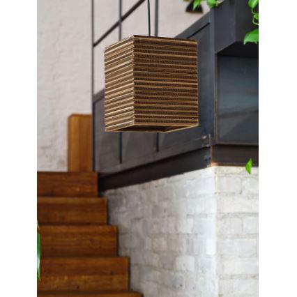 Ledvance - Viseća lampa na kablu DECOR CARDBOARD 1xE27/15W/230V 25x25 cm
