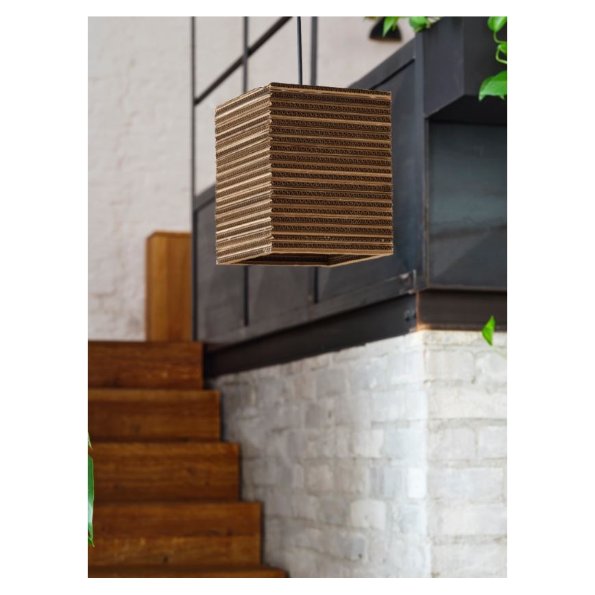 Ledvance - Viseća lampa na kablu DECOR CARDBOARD 1xE27/15W/230V 25x25 cm