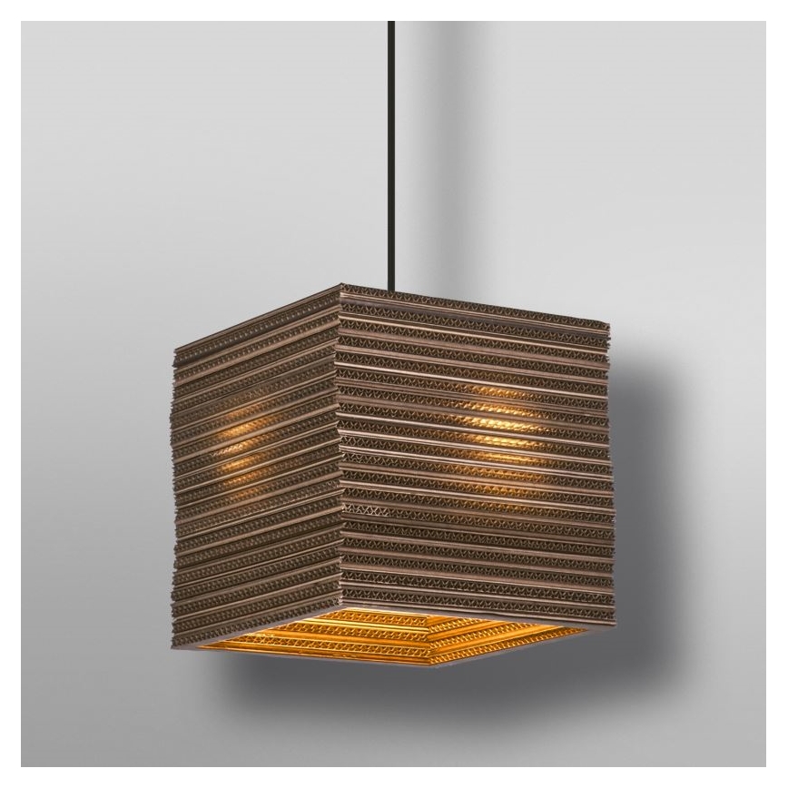 Ledvance - Viseća lampa na kablu DECOR CARDBOARD 1xE27/15W/230V 25x25 cm