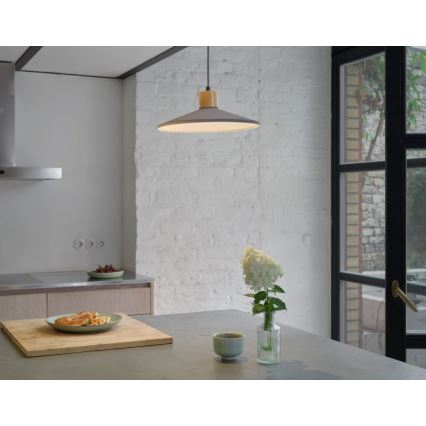 Ledvance - Viseća lampa na kablu DECOR CONCRETE 1xE27/15W/230V Ø 32 cm beton siva