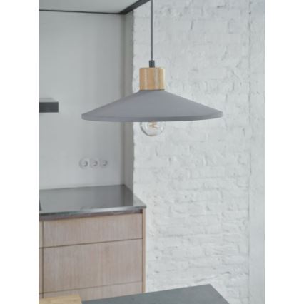 Ledvance - Viseća lampa na kablu DECOR CONCRETE 1xE27/15W/230V Ø 32 cm beton siva