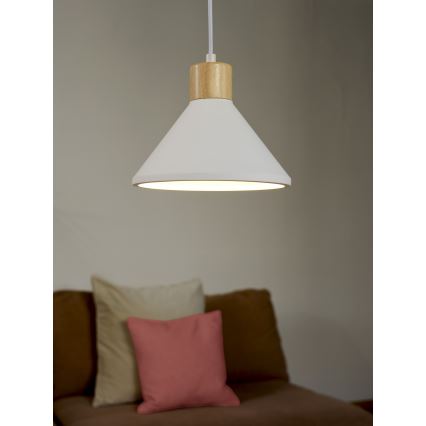 Ledvance - viseći luster na sajli DECOR PLASTER 1xE27/25W/230V, prečnik 22 cm, bela (gips)