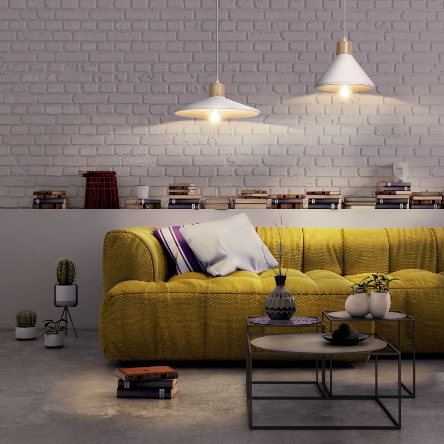 Ledvance - viseći luster na sajli DECOR PLASTER 1xE27/25W/230V, prečnik 22 cm, bela (gips)