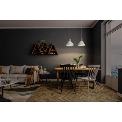 Ledvance - viseći luster na sajli DECOR PLASTER 1xE27/25W/230V, prečnik 22 cm, bela (gips)