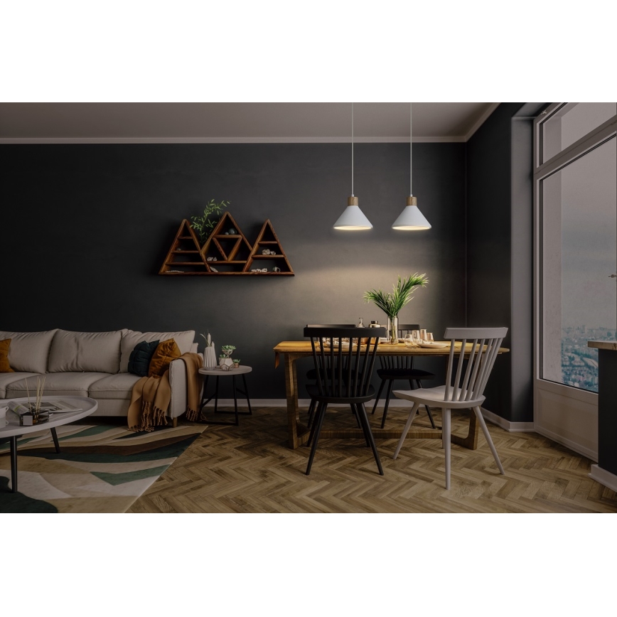 Ledvance - viseći luster na sajli DECOR PLASTER 1xE27/25W/230V, prečnik 22 cm, bela (gips)