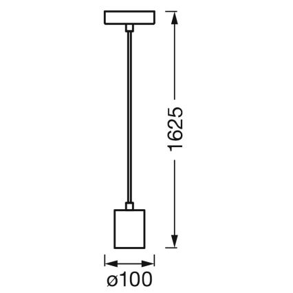 Ledvance - Visilica na sajli PENDULUM ROBBIN 1xE27/15W/230V crna