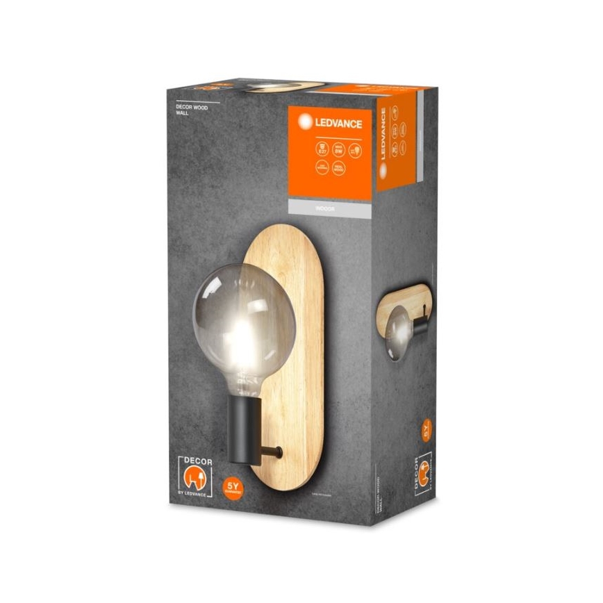 Ledvance - Zidno svetilo DECOR WOOD 1xE27/8W/230V