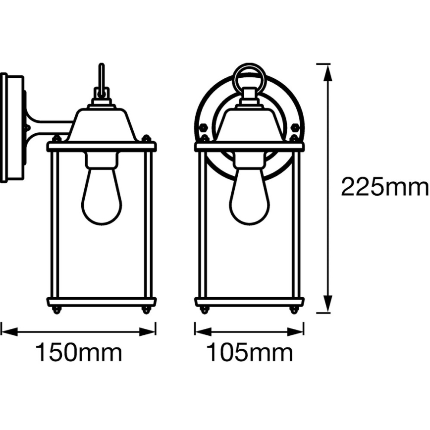Ledvance - Zidno svetlo ENDURA 1xE27/60W/230V IP23