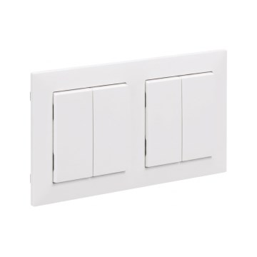 Legrand - 2x Dvostruki prekidač za stepenište č. 5 sa okvirom SUNO bela