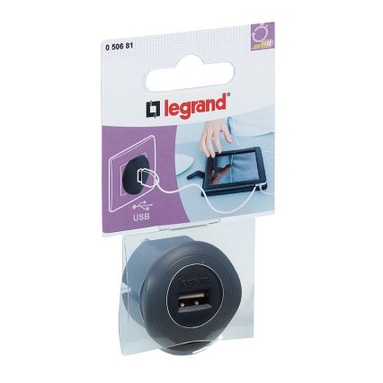 Legrand 50681 - USB adapter za utičnicu 230V/1,5A crni