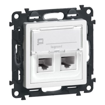 Legrand 75C5UB2 - Mrežna utičnica VALENA LIFE, 2x RJ45, Cat 5e UTP, bela
