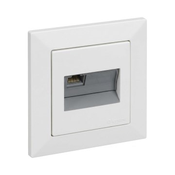 Legrand - Ethernet utičnica RJ45 sa okvirom SUNO bela