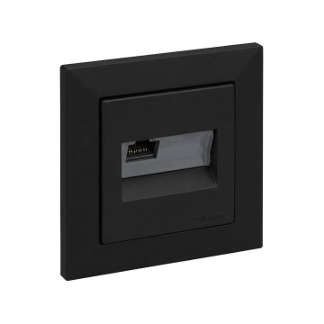Legrand - Ethernet utičnica RJ45 sa okvirom SUNO crna