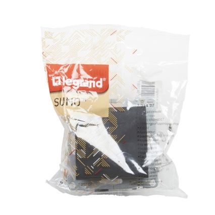 Legrand - Jednopolni prekidač č. 1/0 bez okvira SUNO crna