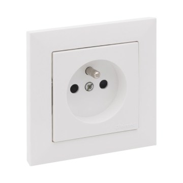 Legrand - Kućna utičnica sa ramom SUNO 250V bela