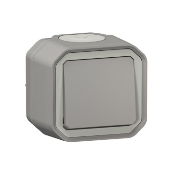 Legrand - Prekidač za stepenište br. 6 PLEXO IP55 siva