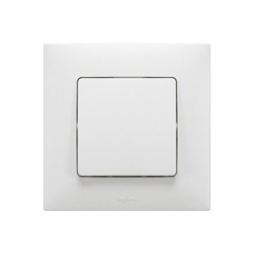 Legrand - Prekidač za stepenište č. 6 sa okvirom NILOE bela