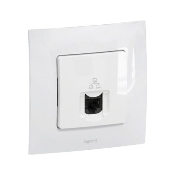 Legrand - RJ45 Ethernet utičnica sa ramom NILOE, bela