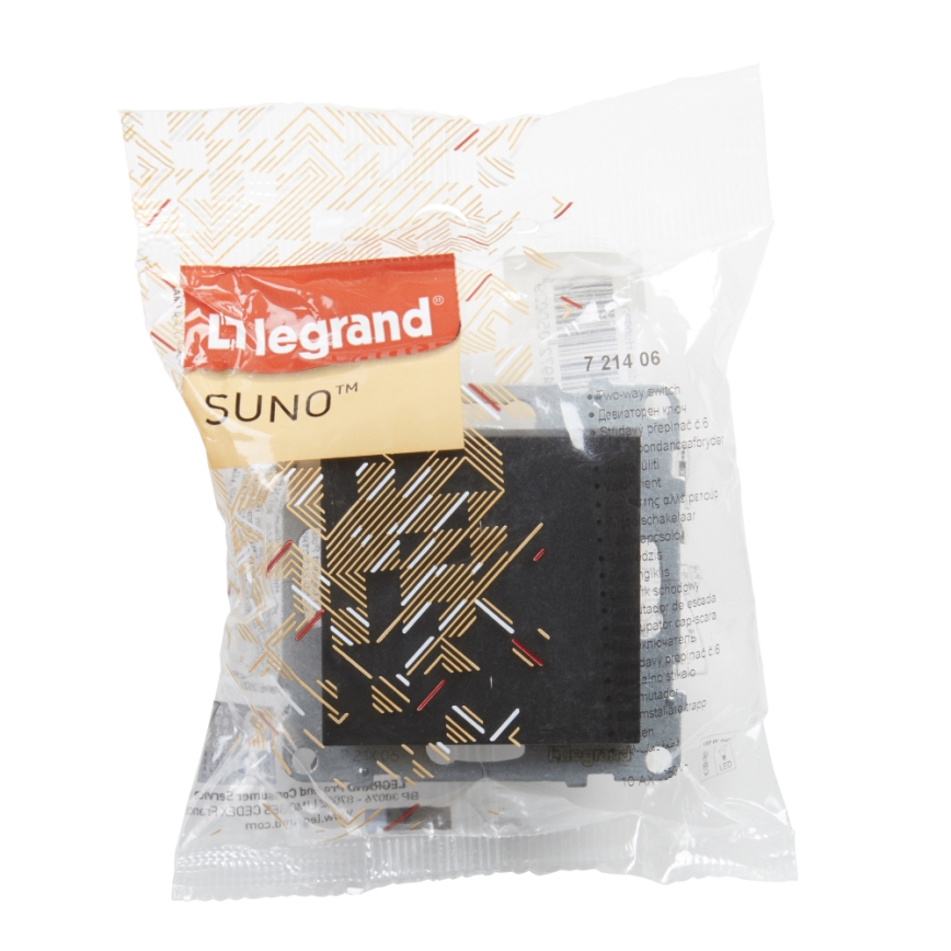 Legrand - Stepenišni prekidač br. 6 bez okvira SUNO, crne boje