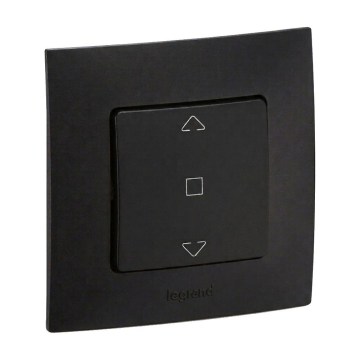 Legrand - Upravljač za žaluzine sa okvirom NILOE crna