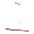Leuchten Direkt 11420-78 - LED luster na sajli AMANDA LED/30W/230V 2700-5000K 110 cm braon