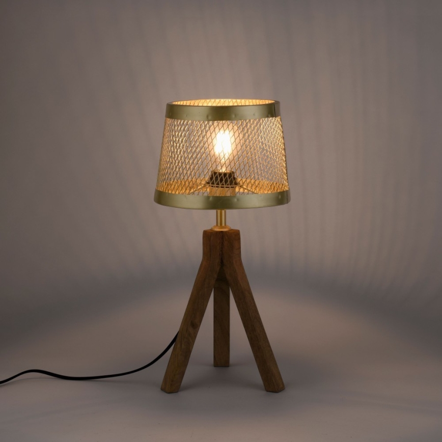 Leuchten Direkt 11423-60 - Stona lampa FREDERIK 1xE27/60W/230V mangovo drvo