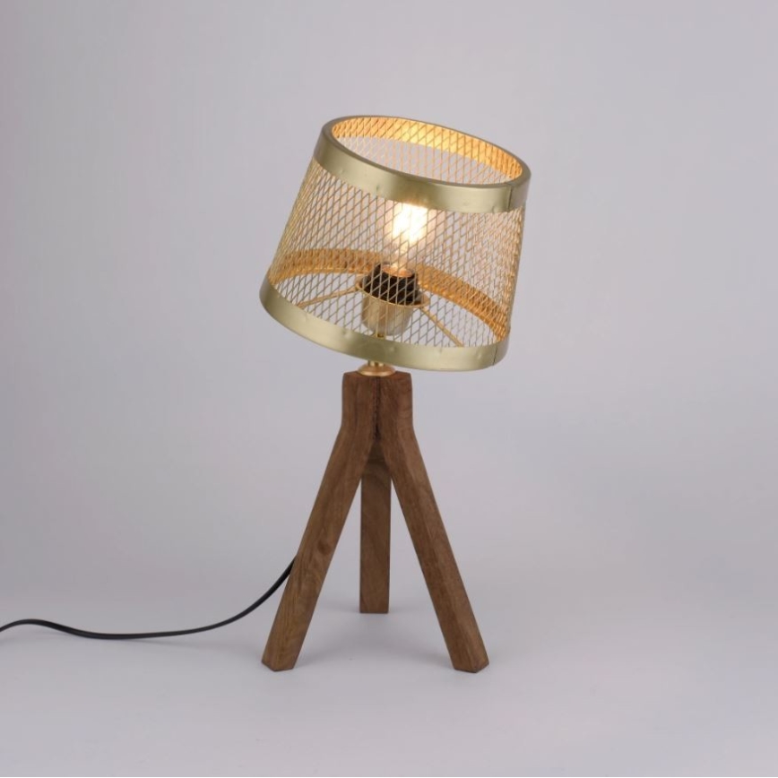 Leuchten Direkt 11423-60 - Stona lampa FREDERIK 1xE27/60W/230V mangovo drvo