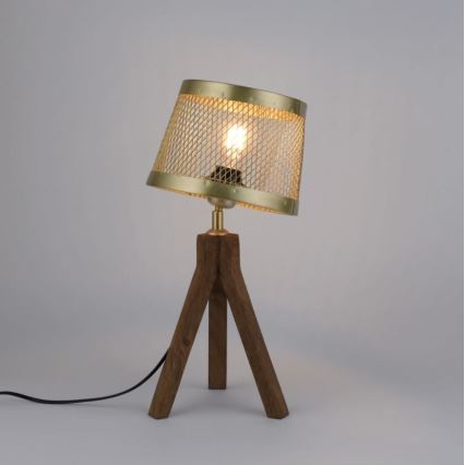 Leuchten Direkt 11423-60 - Stona lampa FREDERIK 1xE27/60W/230V mangovo drvo