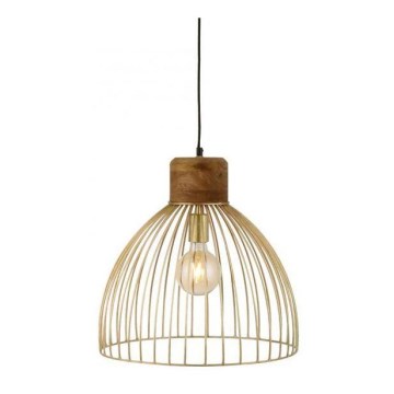 Leuchten Direkt 11489-60 - Luster na sajli ALAMI 1xE27/25W/230V od mangovog drveta