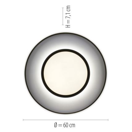 Leuchten Direkt 11627-18 - LED RGB prigušiva svetiljka ARENDA LED/31W/230V 2700-5000K + daljinski upravljač