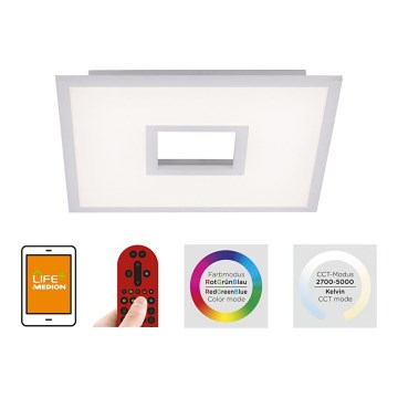 Leuchten Direkt 11645-16 - LED RGB prigušiva stropna svetiljka RECESS LED/22,5W/230V + LED/5W + daljinski upravljač