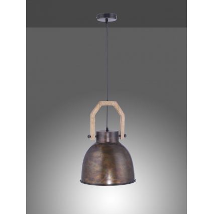Leuchten Direkt 11986-18 - Luster na kablu SAMIA 1xE27/40W/230V mangovo drvo