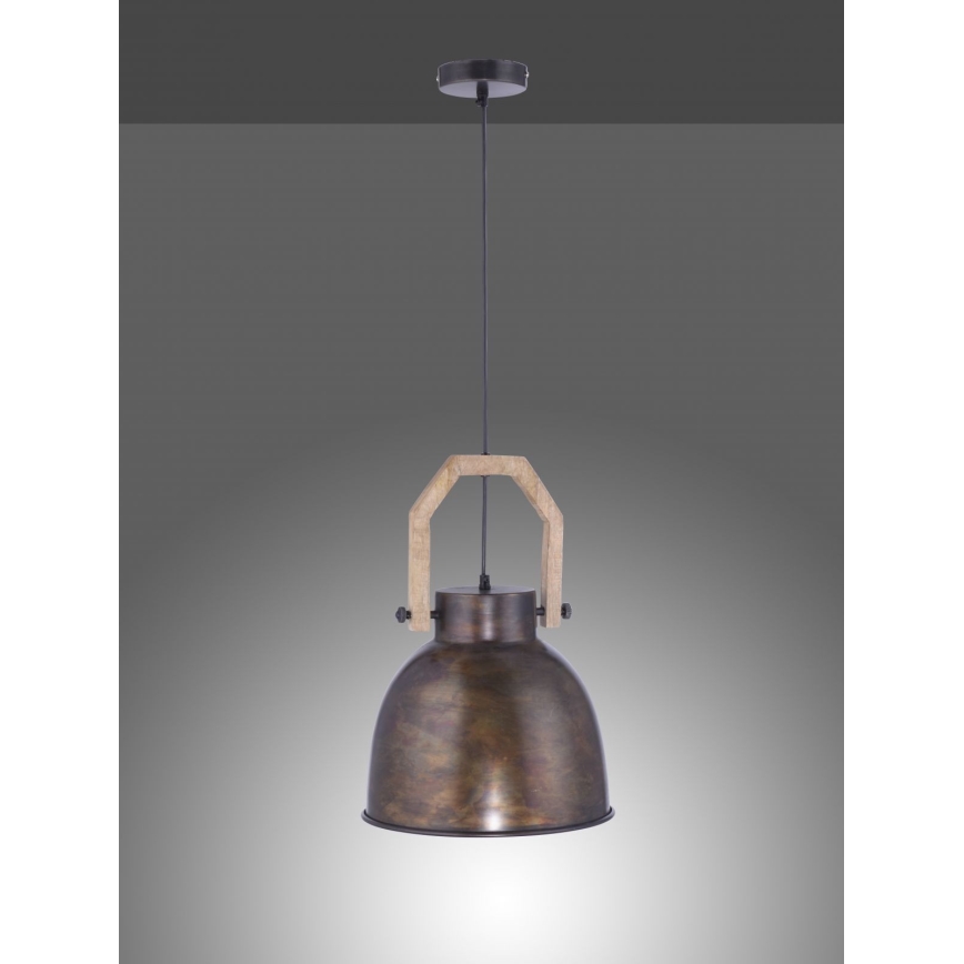 Leuchten Direkt 11986-18 - Luster na kablu SAMIA 1xE27/40W/230V mangovo drvo