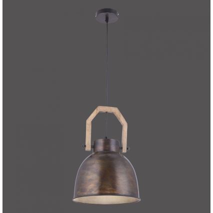 Leuchten Direkt 11986-18 - Luster na kablu SAMIA 1xE27/40W/230V mangovo drvo
